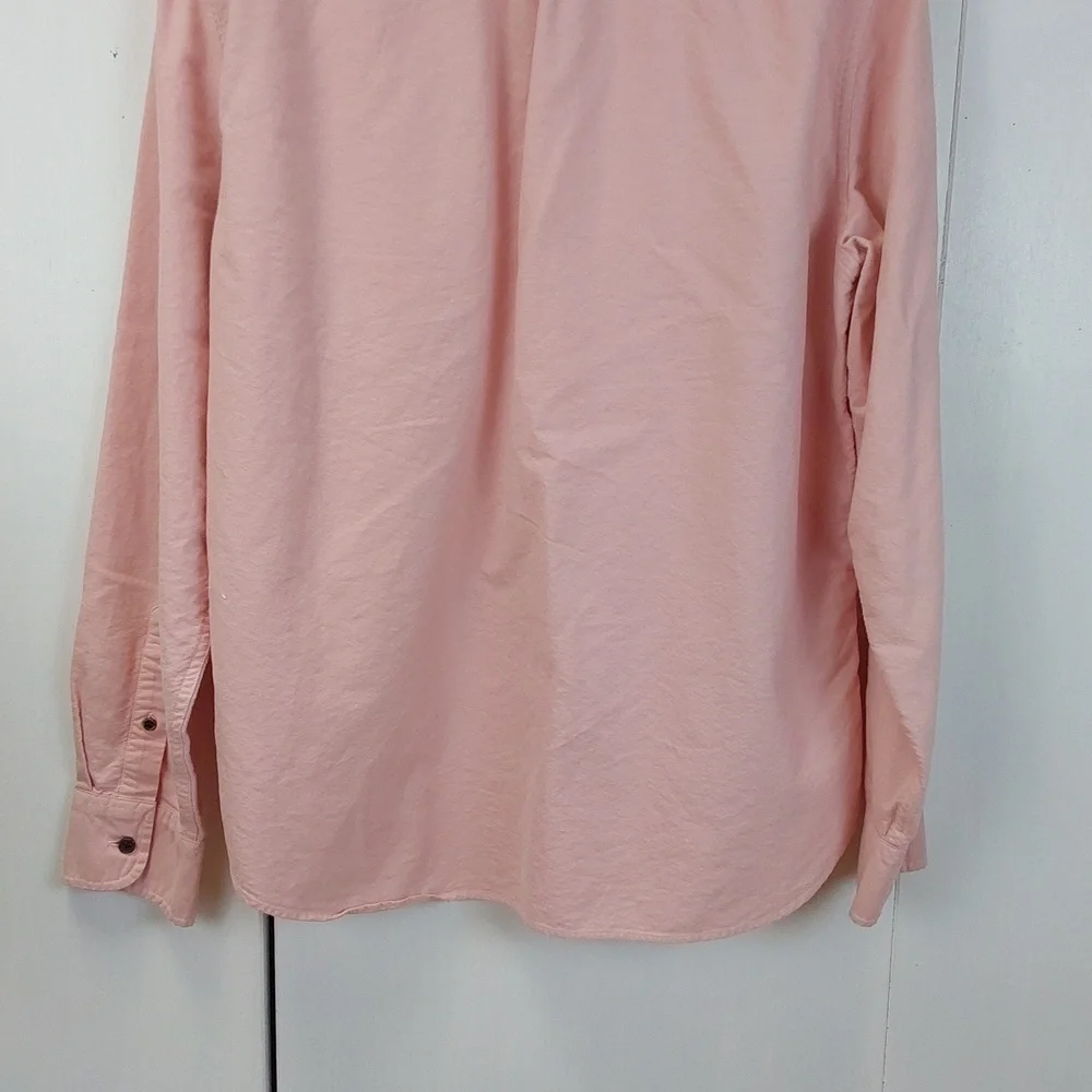 J.Crew |Pink Slim Untucked Shirt Chest Pocket Preppy Dress Shirt Acadamia Sz.L